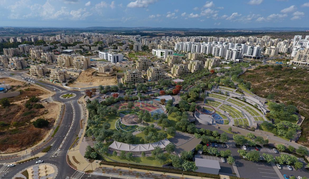 הפארק העירוני הדמיה - אדריכל נוף אלון ארמוני